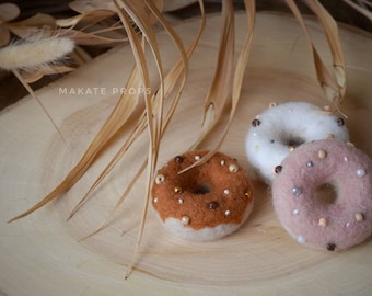 Newborn felted donuts newborn wool cupcake props felted toy newborn felted food newborn props felted toy props newborn