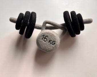 Newborn felted sport props Newborn Felted Weight felt barbell felt dumbbell Newborn Felted Kettlebell newborn Felted Photo Props
