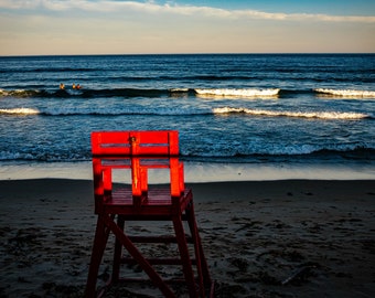 Off Duty Lifeguard -  16x20 Photograph on Unframed Canvas