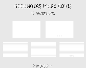 Tarjetas de índice digitales para Goodnotes Notabilidad Tarjetas de índice punteadas con líneas blancas Tarjetas de índice digitales Tarjetas de índice Estudio estético Universidad