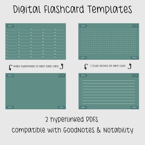GoodNotes Flashcard Template Digital Index Cards College Student Must Have Cute Lined Dotted Note Cards Aesthetic Study School Supplies iPad