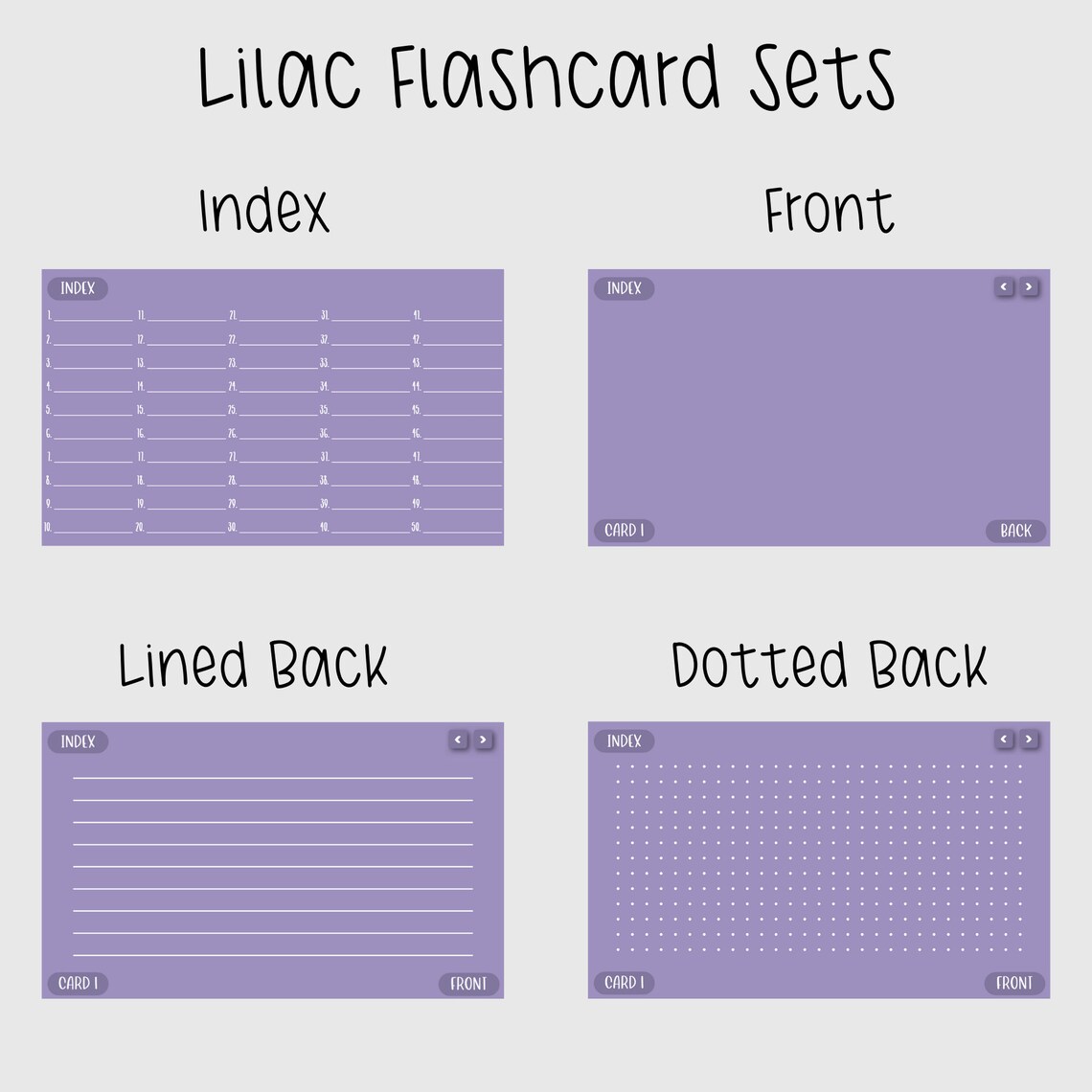 Digital Flashcards for Goodnotes Index Cards Notability Fully Etsy