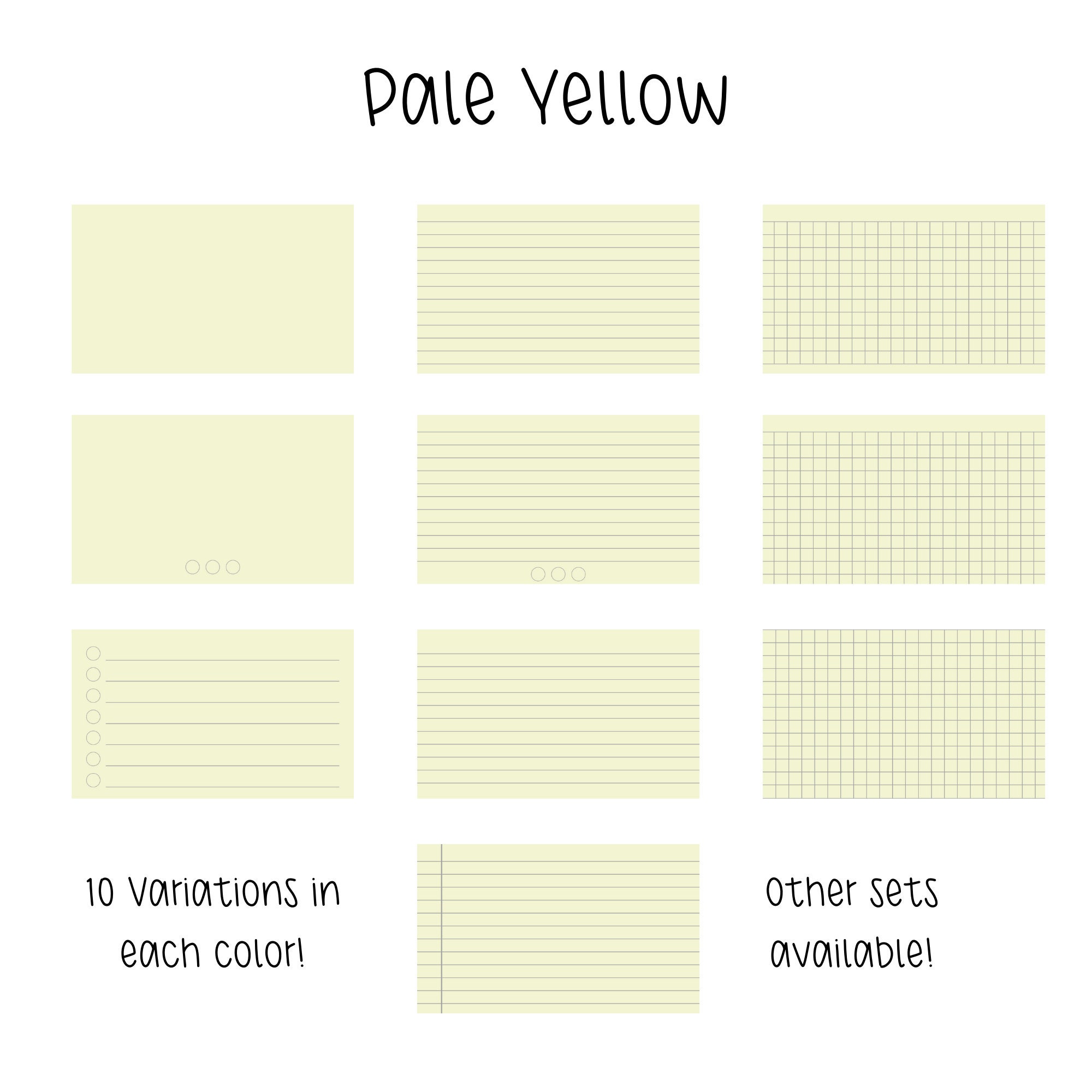 Goodnotes Digital Index Cards, Lined Dotted Pastel Index Cards, Digital