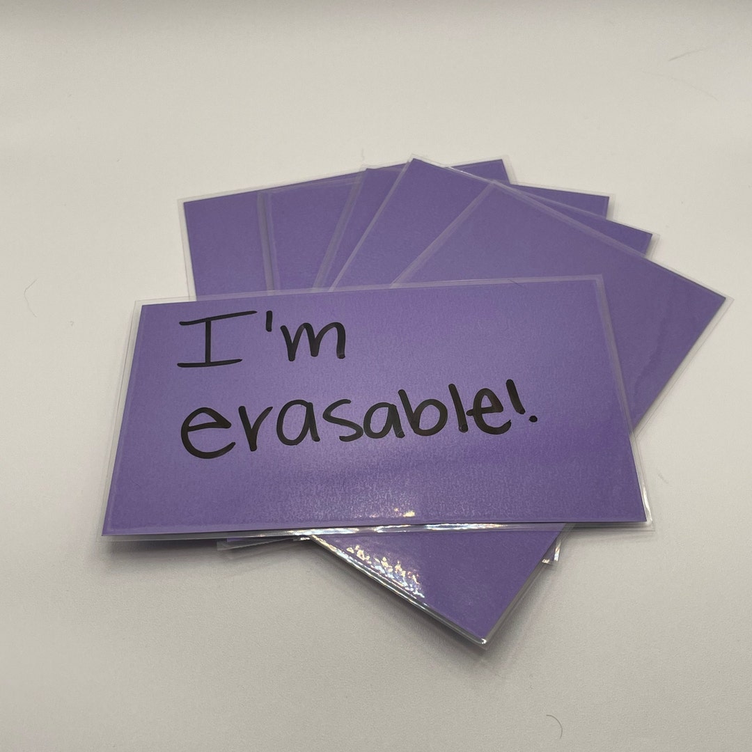 Erasable Index Cards Reusable Index Cards Erasable Flash Cards Purple