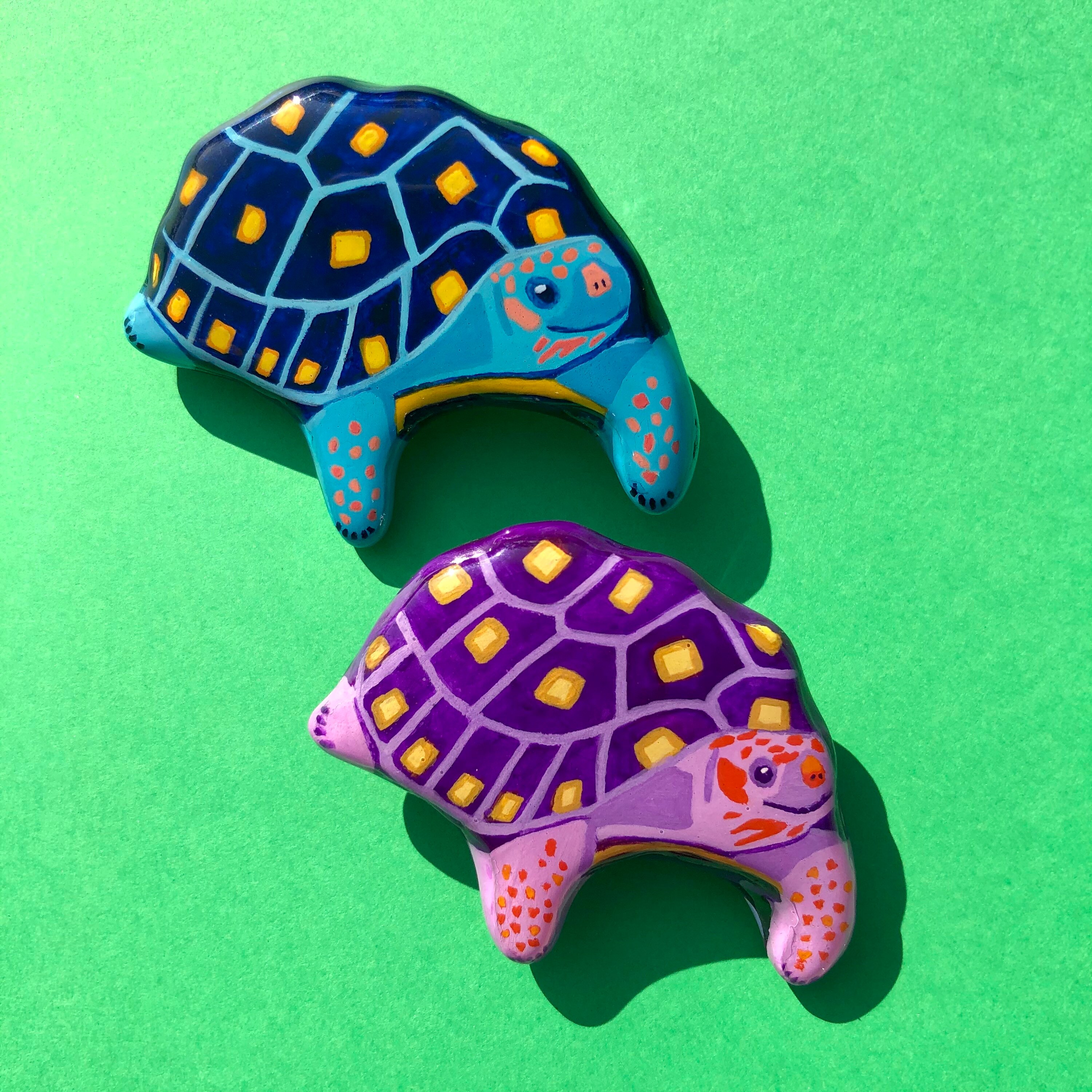 Cute Turtle Pins Colorful Handmade Clay Tortoise Accessories Etsy