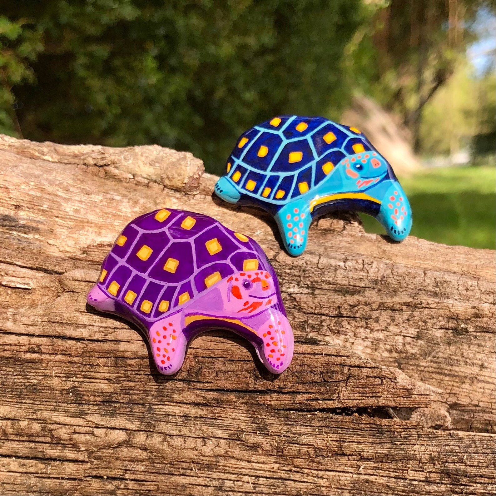 Cute Turtle Pins Colorful Handmade Clay Tortoise Accessories Etsy