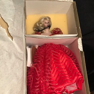 Franklin Mint-The Gemstone Girl-Ruby-1990 Porcelain Doll