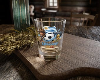 Uruguay 2026 Fussball Collage Schnapsglas