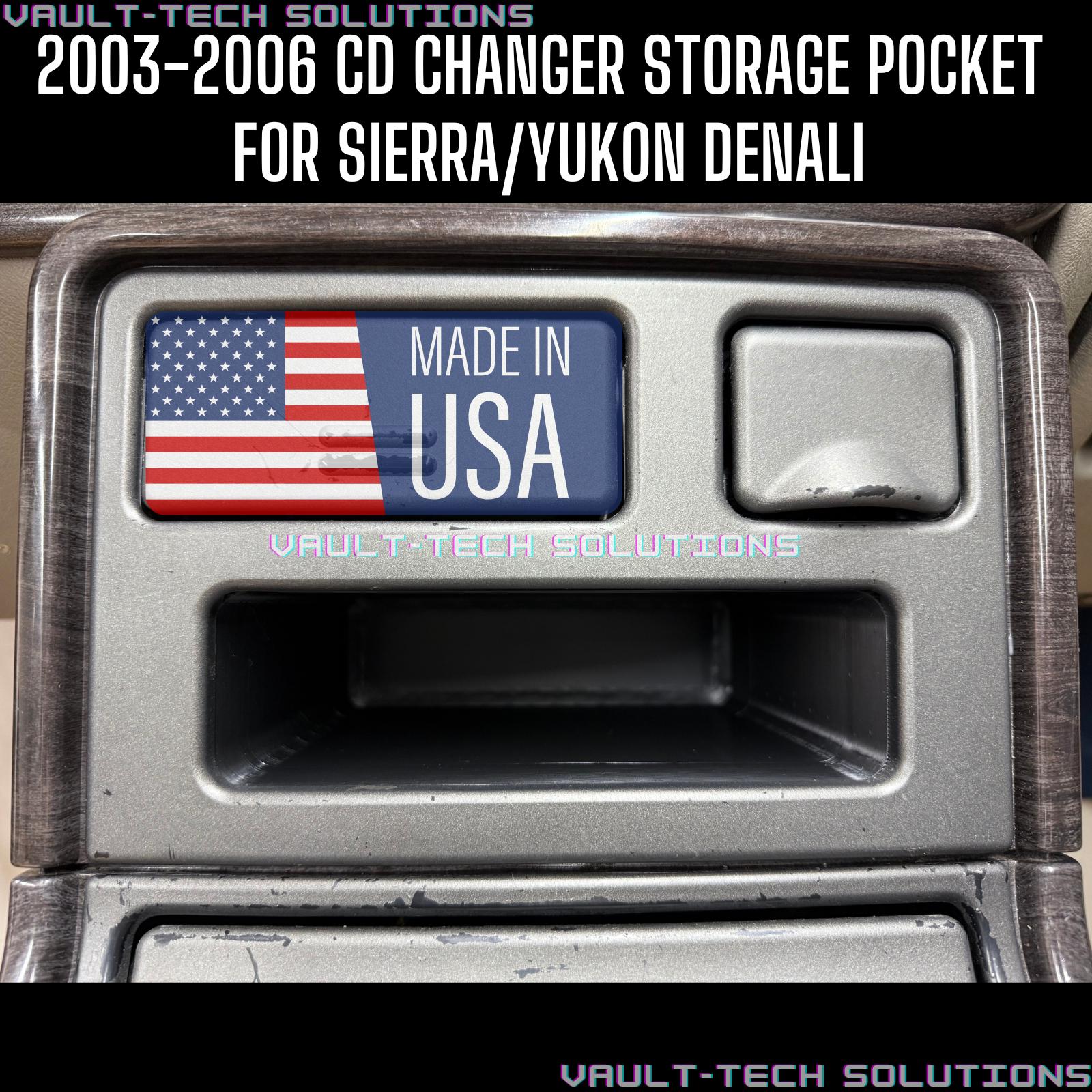 CD Changer Pocket Storage Cubby For Cadillac Escalade, GMC Sierra & Yukon (2003-2006) - OEM Style Replacement
