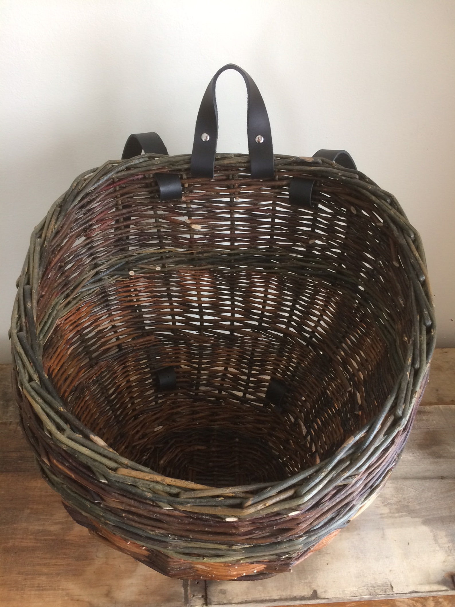 Willow pack basket backpack Etsy