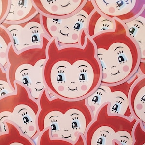 Devil Kewpie 2&quot; Vinyl Sticker