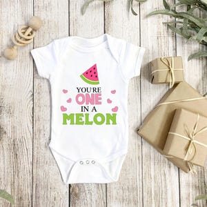 Cute Baby Onesie- You are one in a melon, Custom Baby Onesie, Personalized bodysuit