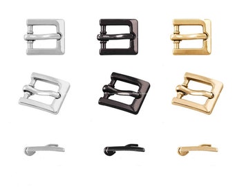 Metallic Single Prong Pin Center Shoes Buckles Silver Tone 19 Pcs