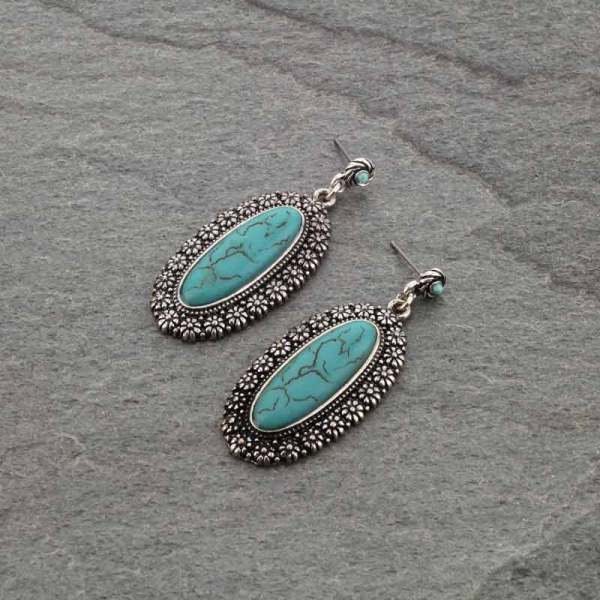 Beautiful Navajo Style Western Turquoise Post Earrings/Drop Earrings/Western Earrings/Stone Earrings/Jewelry/Accessories