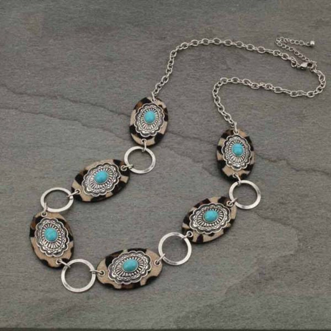 Collier Double, Style Navajo Avec Turquoise - Occasion Bon état
