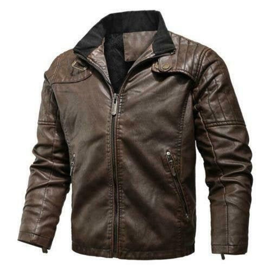 Mens Biker Motorcycle Retro Cafe Racer Distressed Brown - Etsy