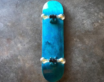 Skateboard Lamp Aquamarine Stain. Dimmer Switch With Multiple Light Settings. With Or Without Dimmable LED Light Bulbs.