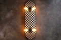 Skateboard Lamp Checkerboard