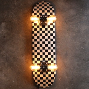 Skateboard Lamp Checkerboard