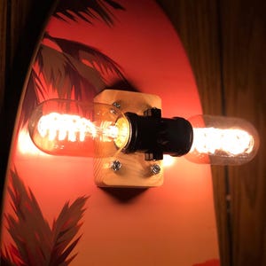 Skateboard Light Kit – DIY Lamp Kit with Dimmer Switch – Dimmable LED Vintage, Clear or Colored Bulbs Optional