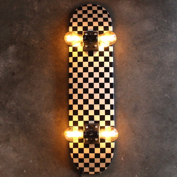 Skateboard Lamp Checkerboard