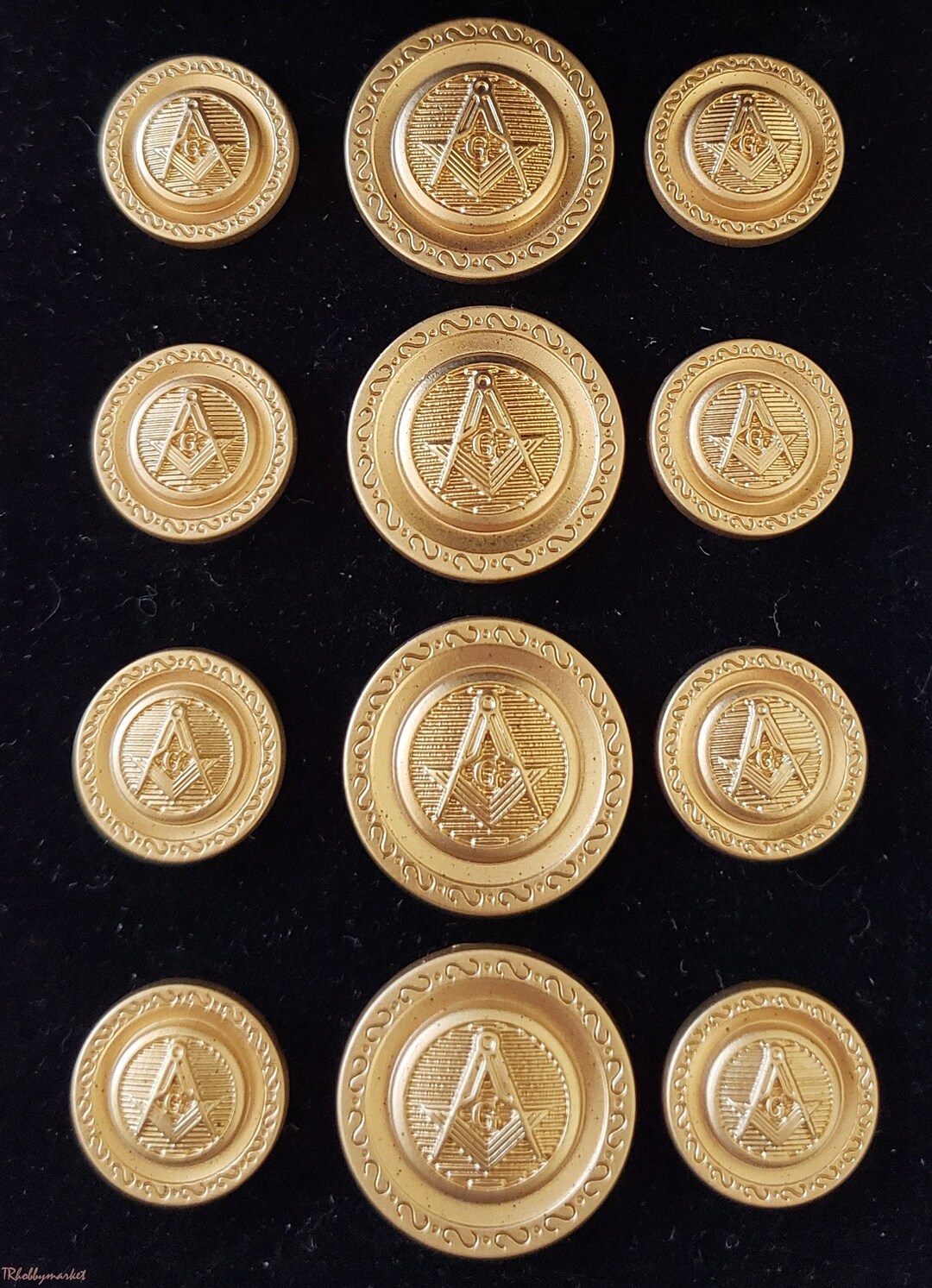 Blazer Jacket Buttons Circular S&C Goldsilverantique Silver Etsy