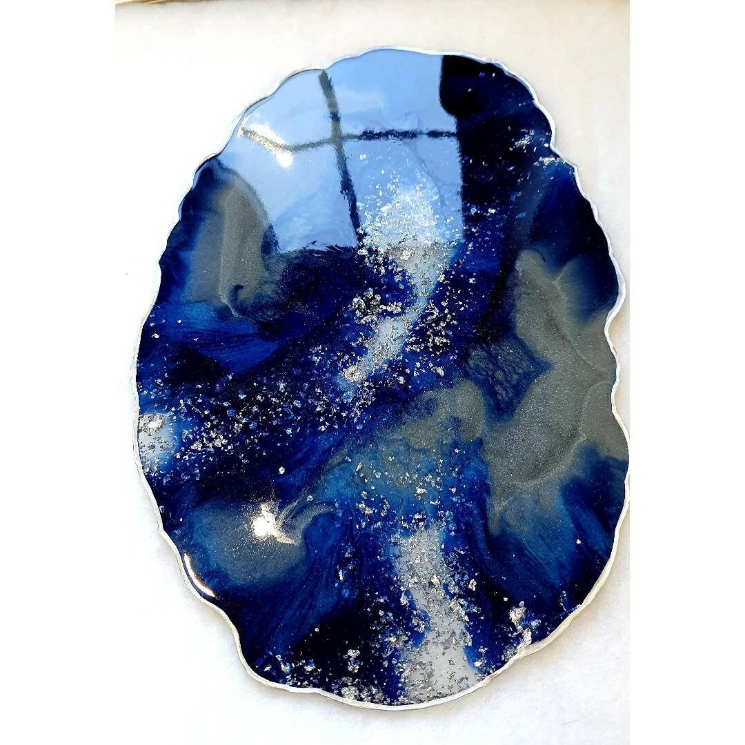 Grey & Blue Placemats Resin Placemats Dinning Placemats Etsy UK