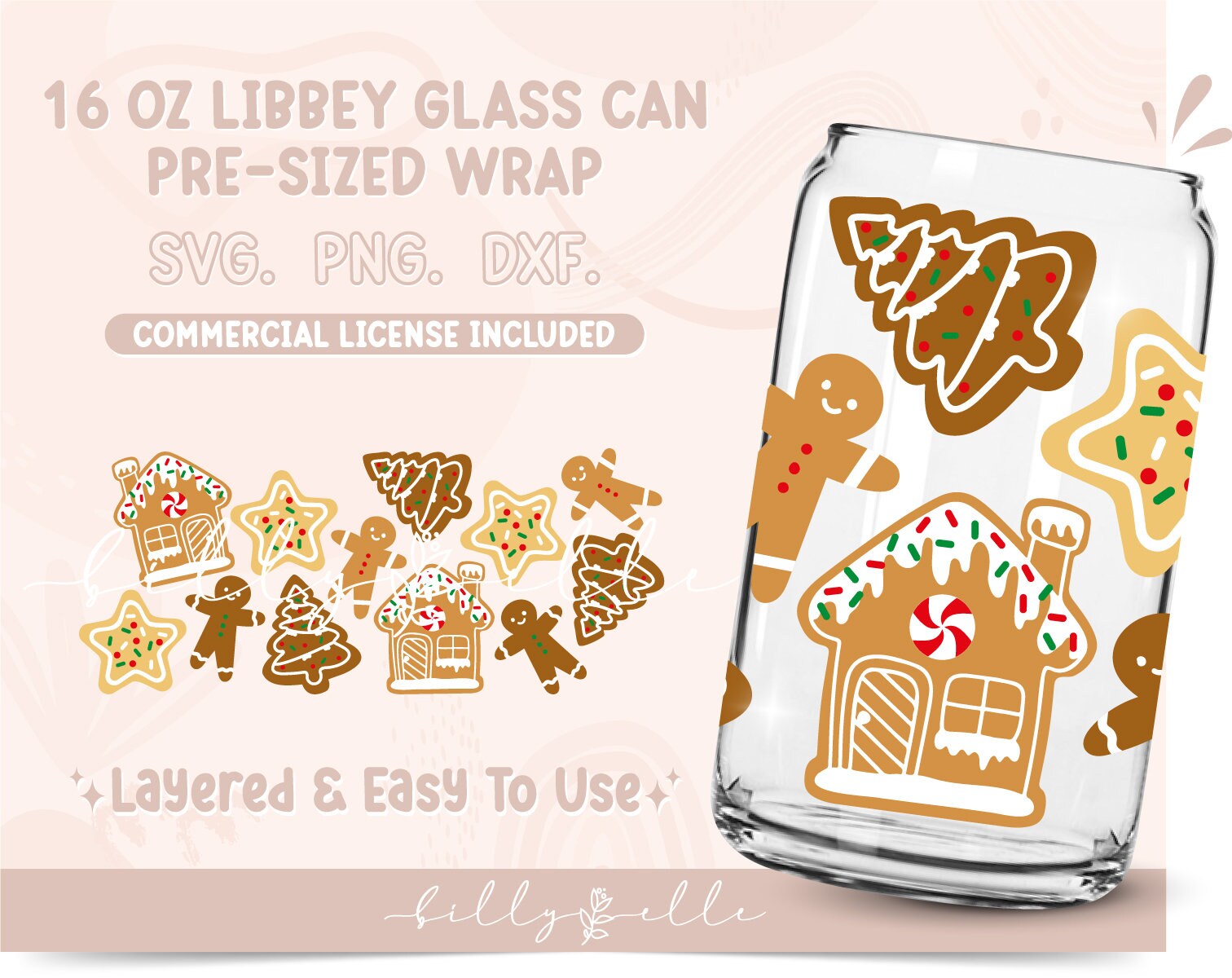 Christmas Nutcrackers 16oz Libbey Glass Can Wrap