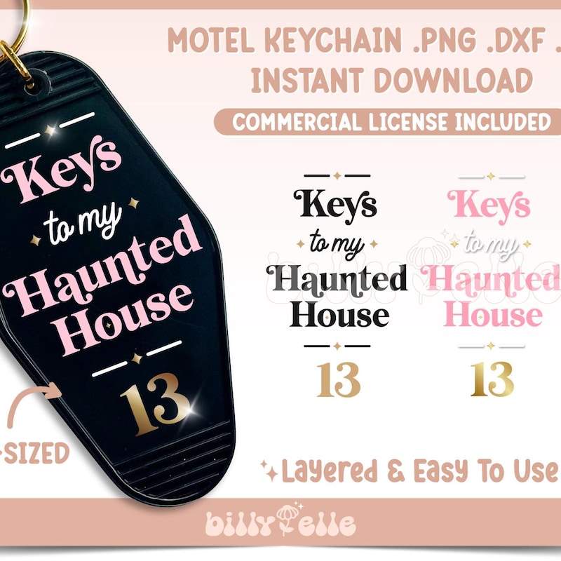 Custom Spooky Keychain - Etsy