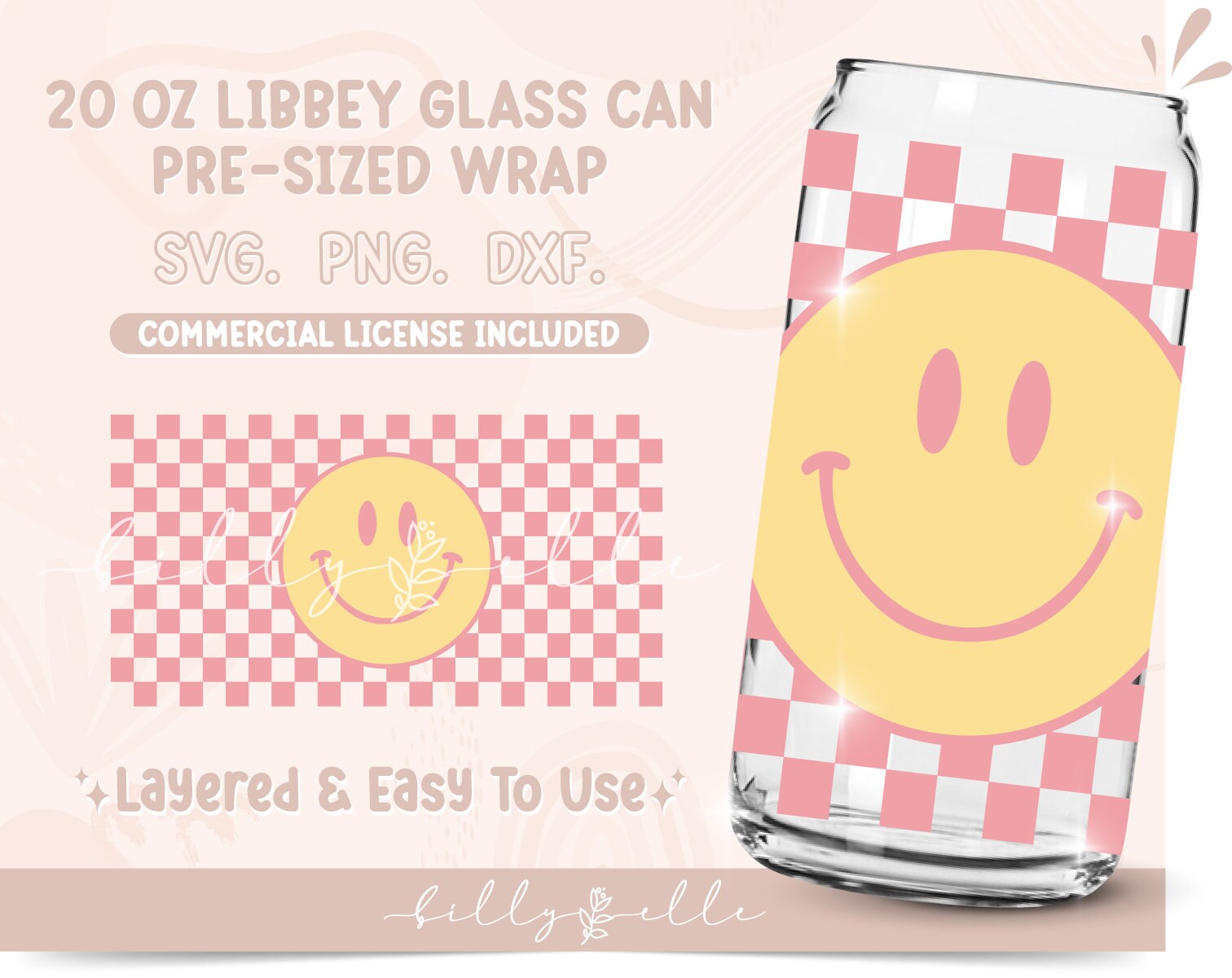 16oz & 20oz TEMPLATES for Libbey Glass Can Svg File for Cricut -   Canada
