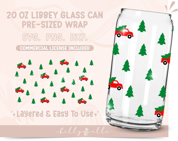 Libbey Can Glasses Personalized with Cricut Vinyl