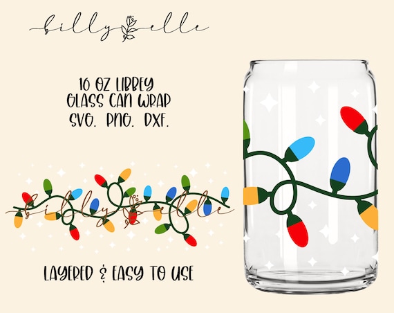16oz & 20oz TEMPLATES for Libbey Glass Can Svg File for Cricut -   Canada