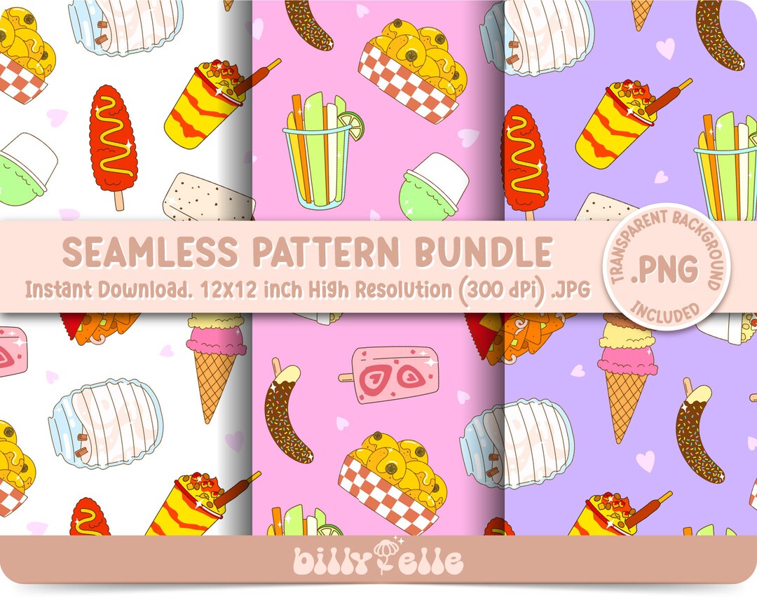 La Michoacana Seamless Pattern Bundle - Mexican Ice Cream Snacks ...