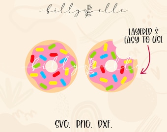 Donuts with Sprinkles - Bäckerei Pan Dulce Sticker Digital Download SVG Cricut - Silhouette - Donut Muster Design svg