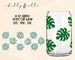 Monstera Leaves Libbey Glass Can Wrap - Boho SVG - Digital Download SVG Files For Cricut - Wrap Template - 16oz Libbey Can Template 