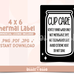 Libbey Glas Dosenpflege Thermoetikett - Aufkleber für kleine Unternehmen - Zubehör für kleine Unternehmen - Verpackungsmaterial - Thermodrucker-Datei PNG