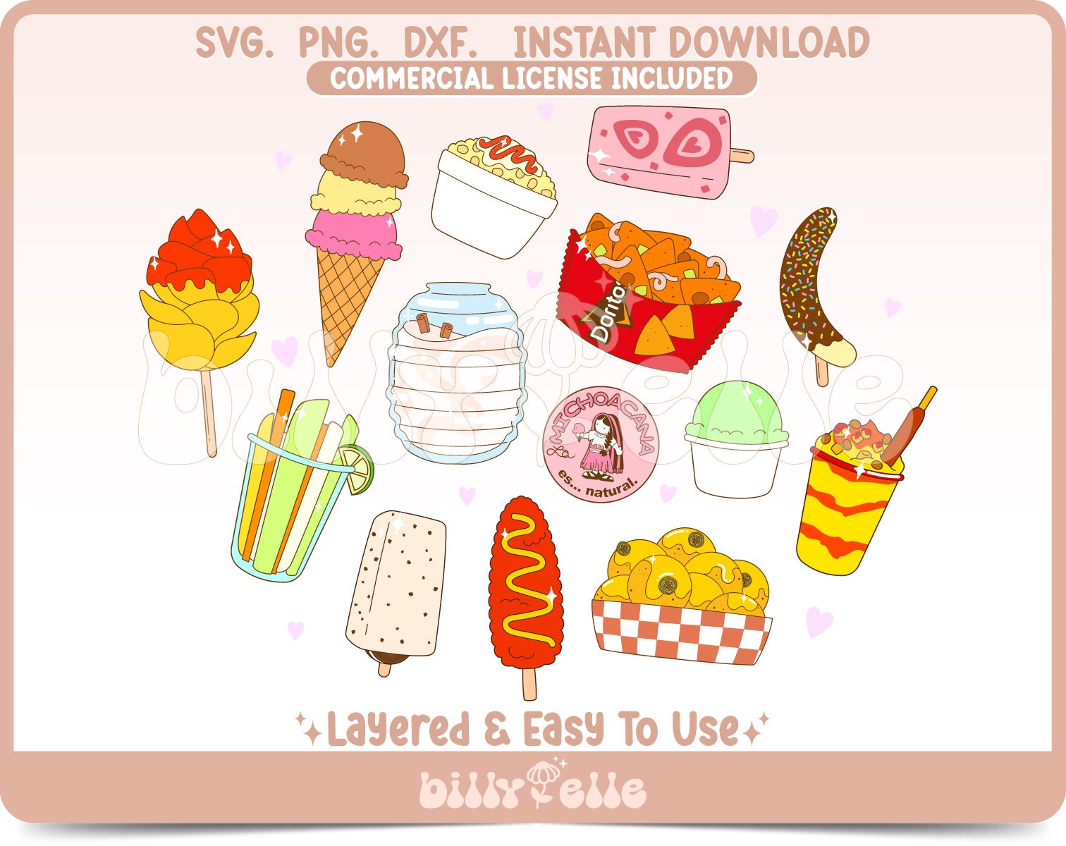 La Michoacana MEGA Bundle SVG - Mexican Snacks Abstract Digital