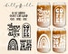 Coffee Libbey Glass Can Bundle - Happy Quotes - Retro Groovy Digital Download SVG Files For Cricut - 16oz Libbey Glass Bundle Stickers 