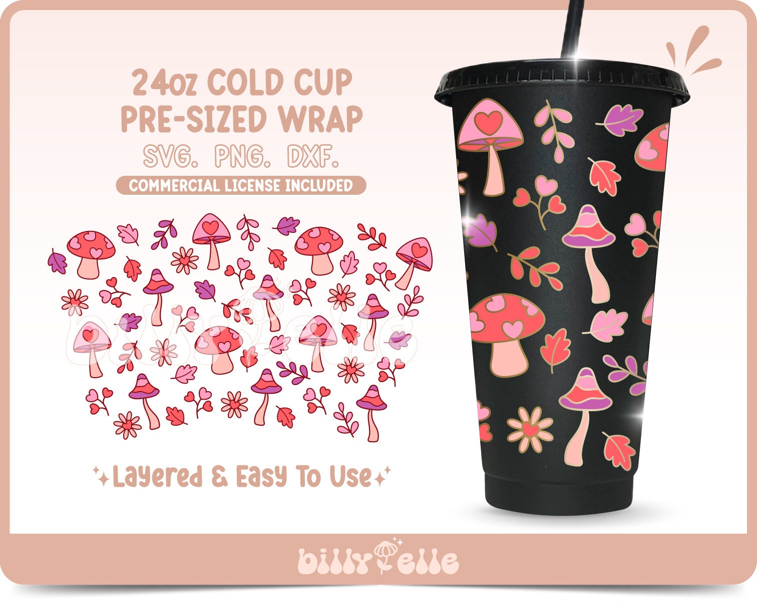 Starbucks Cold Cup Mushroom - Etsy