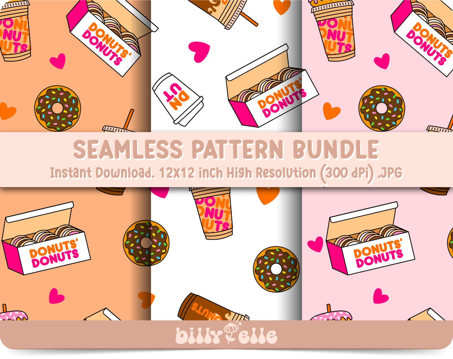 Dunkin Donuts Seamless File - Etsy