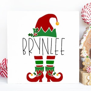 Elfe Mütze und Füße SVG, Mädchen Elfe SVG, Weihnachtsbecher svg, Split Elf Datei, Weihnachten Name Ornament svg, Geschenk Tasche svg, Custom Elf svg
