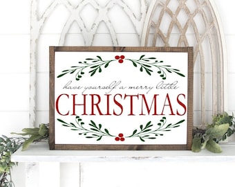 Have yourself A merry little Christmas digital print. Farmhouse Christmas printable wall art