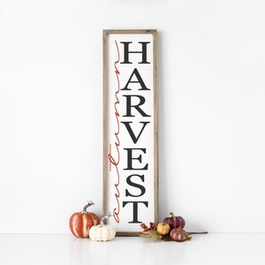 Diseño de letrero de porche vertical de cosecha de otoño, letrero de porche de otoño SVG, archivo vectorial de otoño, svg de Acción de Gracias, archivos de corte Cricut de Acción de Gracias