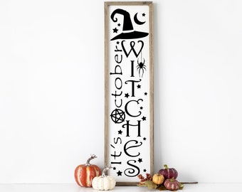 Hexen Oktober Veranda Zeichen SVG: Halloween Cut Datei (kommerzielle Nutzung)
