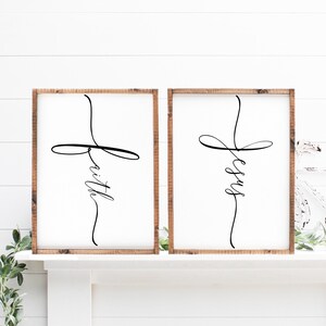 Faith Cross svg, Jesus Cross svg Files For Cricut, Christian svg, Religious svg Cut Files