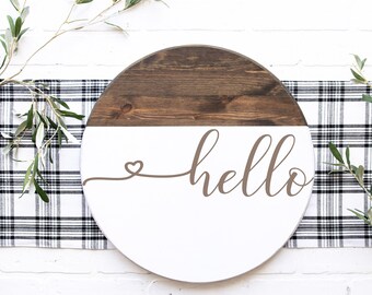 Hello Svg, Hello Sign SVG, Welcome svg, Farmhouse Sign svg, Front Door Sign, Welcome Cut Files, Greeting svg