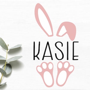 Ostern Hase svg, Split Namen Rahmen, Hasen Ohren und Füße svg, Ostern Monogramm png, Ostern Namensschild svg, Ostern Hase geschnitten Datei