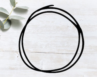 Scribble Circle Frame  Commercial Use Formats svg dxf eps pdf and png