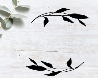 Leaf Wreath SVG: Split Monogram, Floral Dividers (Digital Download)