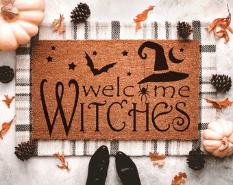 Willkommen Hexen Zeichen SVG: Halloween Cut File (Kommerzielle Nutzung)